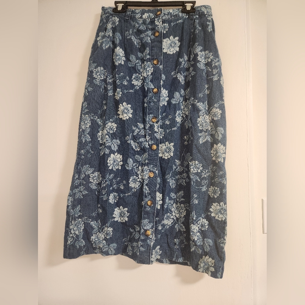 COPY - ☆floral denim skirt☆